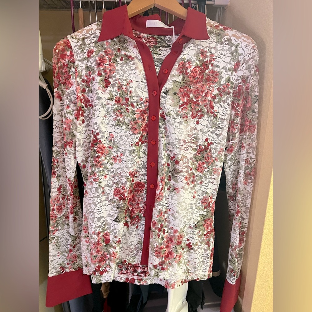 Anne Fontaine lace blouse NwT size 42